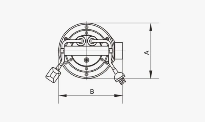Dimensions of WQ-B-QG Submersible Stainless Steel Cutter Pumps