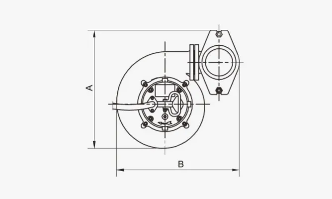 Dimensions of 100WQ Non-clog Submersible Sewage Pumps