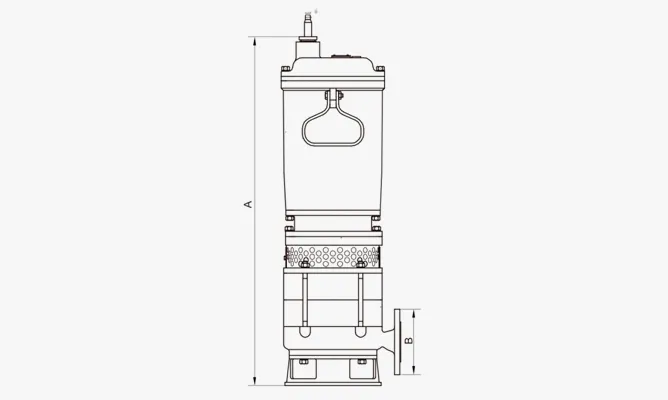 Dimensions of QX High-Head Multi Stage Submersible Pumps
