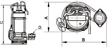 Dimensions of QX-F Small-Sized Electric Submersible Pump