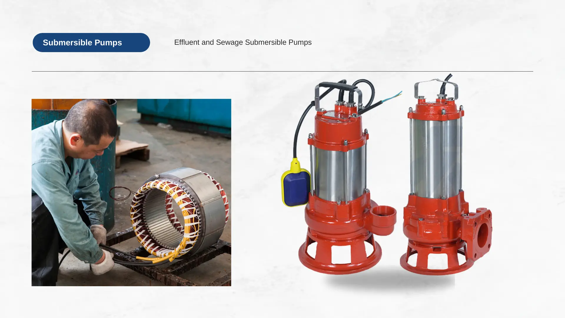 Effluent and Sewage Submersible Pumps