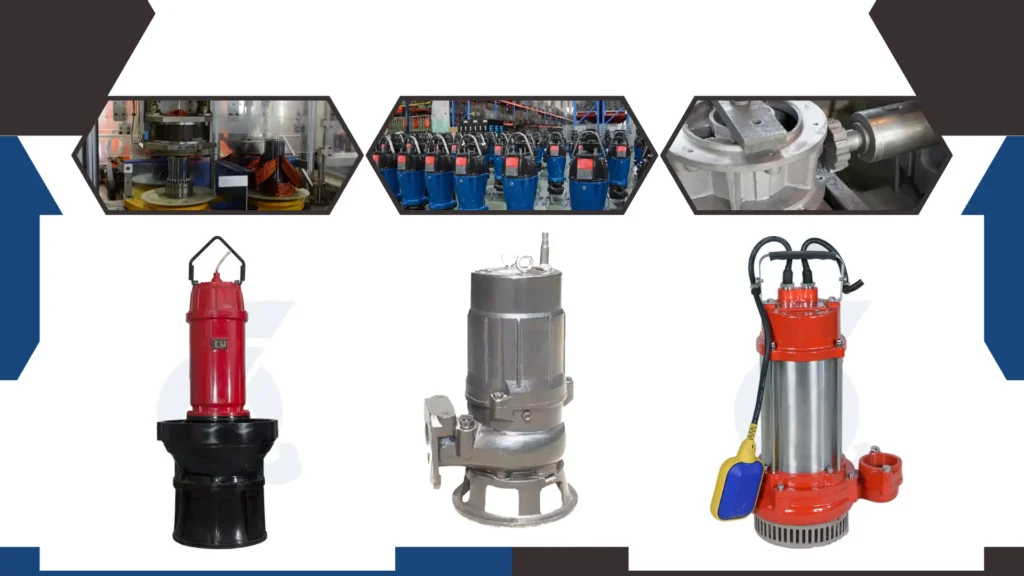 Submersible pumps for handling different types of food